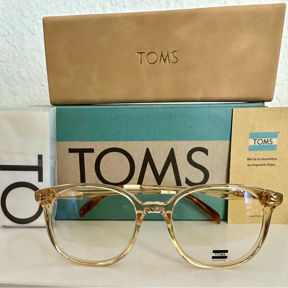 Brand New TOMS “Geena” Champagne Crystal Eyeglasses